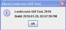 LexAccess - Version information
