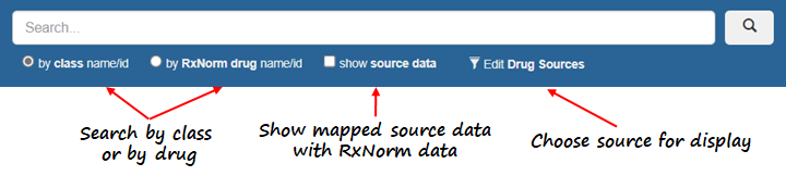 RxClass search bar image