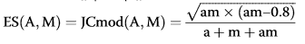 Equivalence score formula