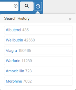 RxNav search history